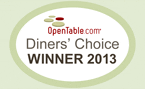 Diner's Choice Award 2013
