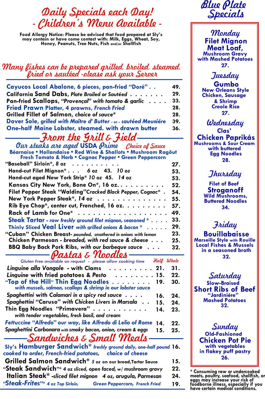 menus